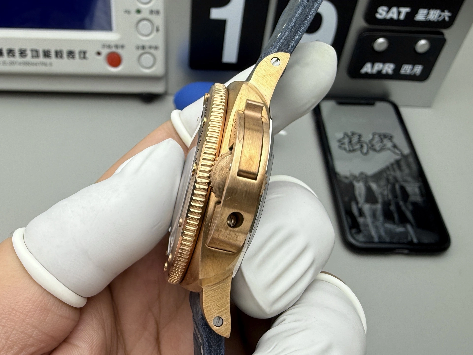CBD Factory Panerai Submersible 42mm Blue Dial Luminous Hour Markers and Dots Bronze Bezel(PAM01074) 1:1 Super Clone – DDP.900 Movement EasyMatch 408